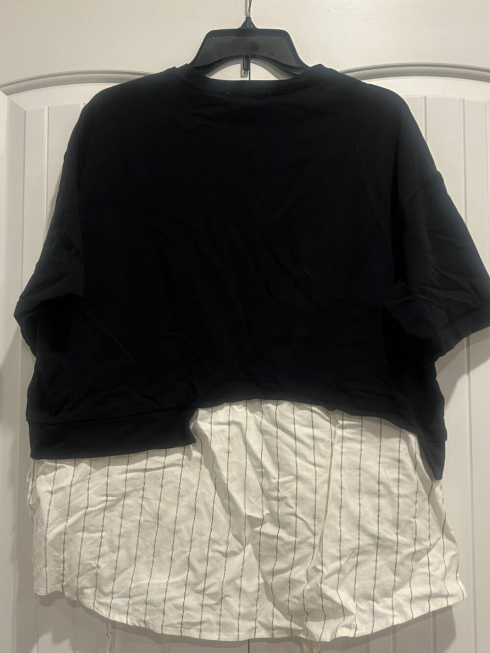 Madonna & Co Black and White Short Sleeve Blouse Womens Size M - Picture 5 of 6